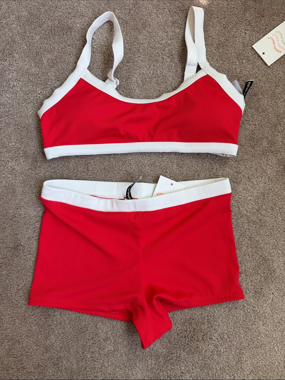 Dippin’ Daisys Bandeau Bikini top & Booty Short Swim Set